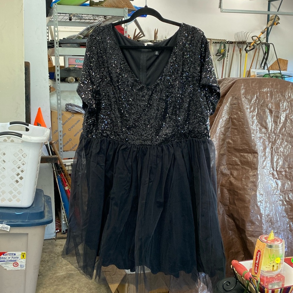 Torrid black sequins dress